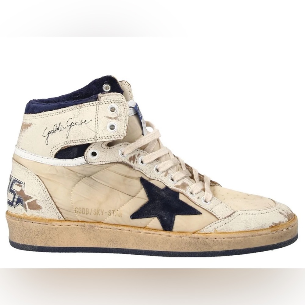 Golden Goose High Top Distressed Sneakers